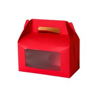 Boîtes à gâteaux de finition mate en gros avec fenêtres en PVC de différentes tailles pour les desserts, les gâteaux, l'emballage des tartes aux œufs