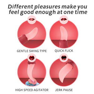 10 Speeds Realistic Licking Tongue Rose Vibrators for Women Nipples Clitoral Stimulation Toys for Adult <b>Female</b> Couples - Product Image 6