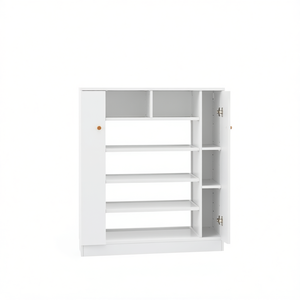 Mueble de Baño con Almacenamiento, 60x70cm, 4 Niveles, Estantes Ajustables, Diseño Minimalista, Plástico Blanco, Montaje en Pared - Product Image 1