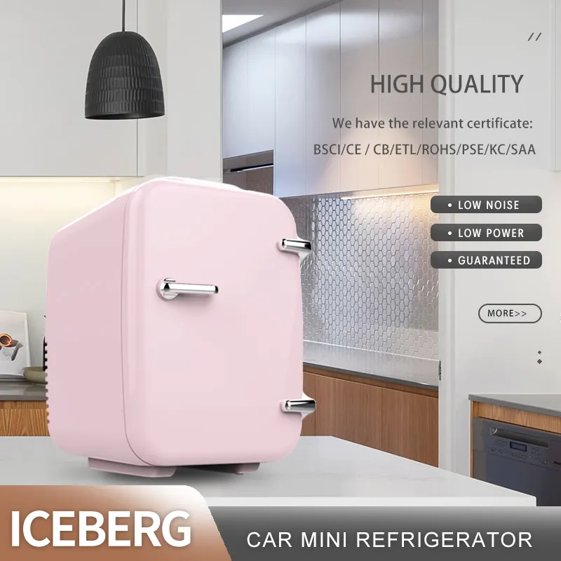 Mini taşınabilir kompakt kişisel buzdolabı soğutucu 4 litre kapasiteli Chills altı 12 oz kutular soğutucu ve ısıtıcı