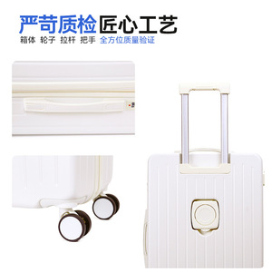 Valise de grande capacité de 26 pouces avec serrure à combinaison, fermeture à glissière, roues pivotantes à 360 degrés, valise de voyage unisexe - Product Image 4