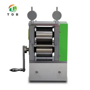 TOB Lab 100mm Largeur de presse Petite machine de presse à rouleaux de batterie thermique pour électrode