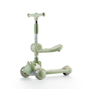 Trottinette enfant 2-8 ans, poussette convertible 3-en-1 pour s'asseoir et glisser, chariot d'apprentissage pour tout-petit, trois roues - Product Image 1