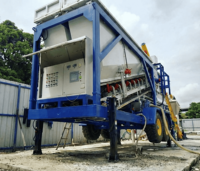 Planta Mezcladora de Concreto Móvil Pequeña y Económica de 25m3/h, Estación de Mezcla Portátil Totalmente Automática