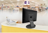 Support d'écran portable ergonomique pliable inclinable pour bureau, construction plastique + métal, capacité de charge 6,5 kg, pour écrans de 13 à 24 pouces