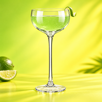 Verres ultra-fins en cristal de 150 ml, transparents, à long pied, incassables, modernes, minimalistes, vente en gros à prix abordable pour fêtes et mariages