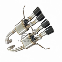 Tuyaux d'échappement Performance Valvetronic Catback pour Chevrolet Corvette C7 2014-2019 6.2L OEM SS304 Silencieux avec embouts en fibre de carbone