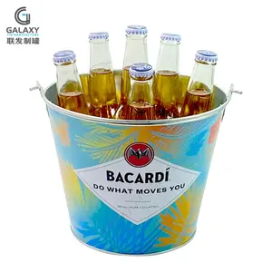 Bacardi-cubeta de hielo para Club nocturno, cubo de hielo con logotipo personalizado, 5QT, directo de fábrica