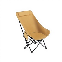 Fauteuil lune moderne à trois niveaux réglables, inclinable, en tissu Oxford, dossier haut amélioré, pliable, portable pour camping et pêche