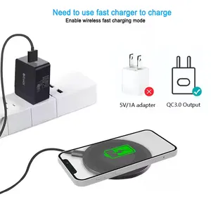 15W Max Fast Wireless Charging Pad Quick Wireless Charger Mini Portable Charger For Iphone 14 15 13 12 Pro Max