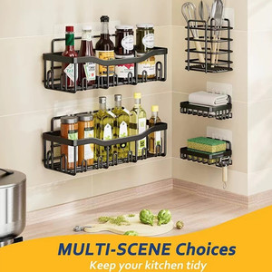 <span class=keywords><strong>ANA</strong></span> Kitchen Baño Ducha Caddy Juego de 5 piezas y jabonera con ganchos Estante de almacenamiento de hierro - Product Image 2