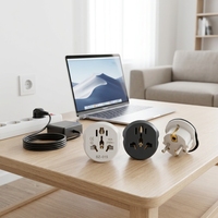 Adaptateur universel pour prise EU, multifonction, convertisseur UK EU US AU vers Euro Schuko Type-F, prise de courant 10A avec obturateur de sécurité