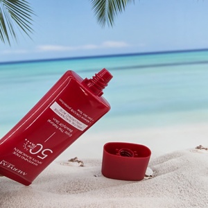 Wholesale Custom SPF50+ Whitening Face <b>Sunscreen</b> Cream Red Super Oval Tube Flip Cap Glossy For <b>Sunscreen</b> Lotion Packaging Tube - Product Image 5
