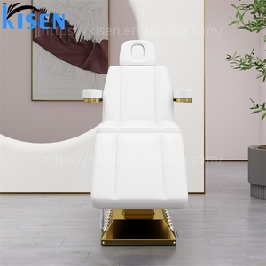 Kisen 2024 Luxury Modern <b>White</b> Gold Esthetician <b>Table</b> Electric Beauty Salon Thermal Massage <b>Tables</b> & Beds - Product Image 4