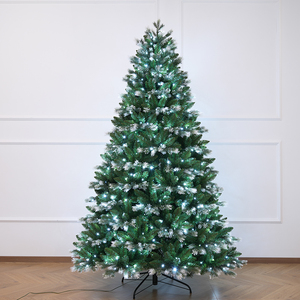 PE & PVC Mixed Lighted Automatic <b>Christmas</b> <b>Tree</b> with Realistic Snow Flocking, for Living Room, Mall & Bedroom Decoration - Product Image 3