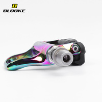 Pédale de vélo en alliage d'aluminium ultralégère, arc-en-ciel, multicolore, électro-plaquée, roulement scellé, autobloquante