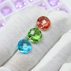 Perles en verre <span class=keywords><strong>fantaisie</strong></span> en forme de plateau d'échecs rond transparent K9, strass en cristal en vrac, accessoires de bijoux DIY - Product Image 4