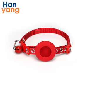 Oem Custom Nylon Reflecterende Verstelbare Kat Hond Halsband Met Air Tag Houder Zacht Gewatteerde Airtag Case Hond Halsband Huisdier Accessoires - Product Image 6