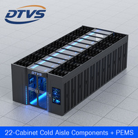 Solution de confinement d'allée chaude et froide pour centre de données DTVS modulaire 19 pouces 42U, porte coulissante automatique, rack de serveur IDC en stock