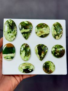 Pierre précieuse de chalcédoine chromée de qualité supérieure, cristal vert naturel pour la fabrication de bijoux, collectionneurs et artisanat décoratif, à vendre - Product Image 4