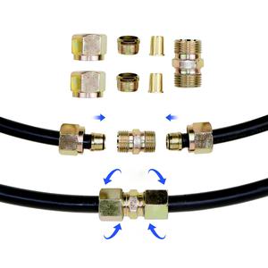 Kit de montage à compression en laiton de 7 pièces embouts de tuyau de frein <span class=keywords><strong>hydraulique</strong></span> et connecteurs d'<span class=keywords><strong>olive</strong></span> pour la réparation automatique/camion - Product Image 5