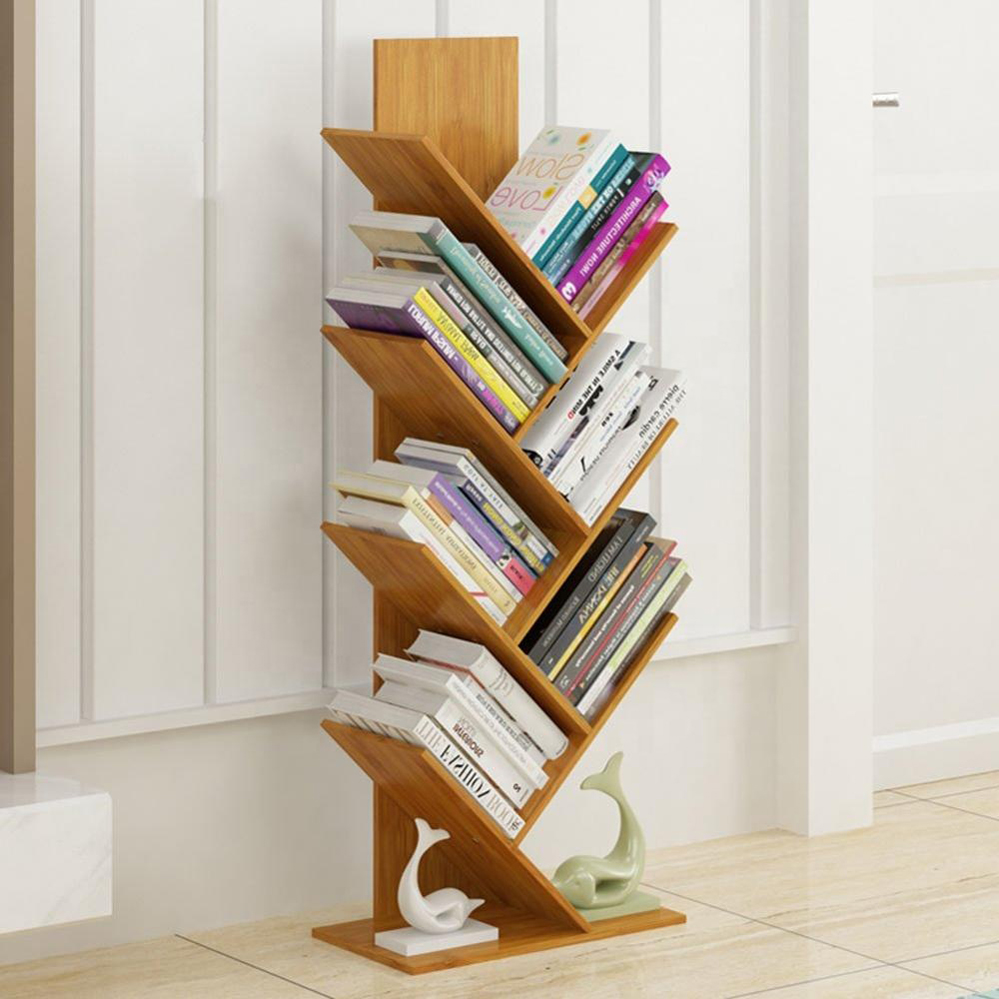 Лидер продаж, Современная Офисная Книжная полка, книжная полка из бамбука в форме дерева, книжная полка