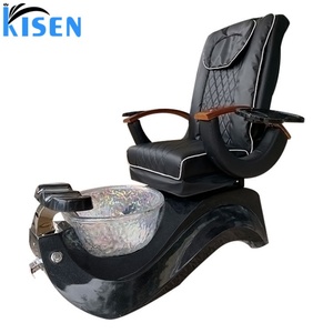 Kisen Luxury Foot Spa Massage Manicure Chair Nail Salon Beauty Sink Pedicure Chair with LED Light with USB - Product Image 6