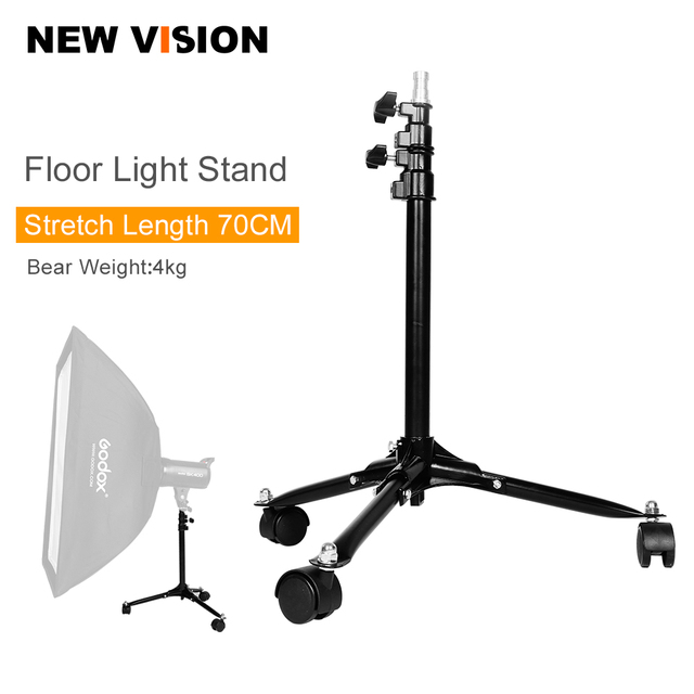 AMBITFUL 70cm Durable Folding Wheels Floor Light Stand Base Roller Professional Photography Studio Video Light  Tripod