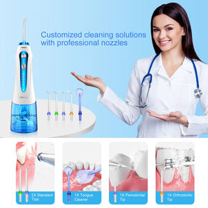 <span class=keywords><strong>Irrigador</strong></span> Bucal Eléctrico Inalámbrico Portátil H2ofloss HF-9P de 300 ml, Resistente al Agua IPX7, Limpiador <span class=keywords><strong>Dental</strong></span> - Product Image 6