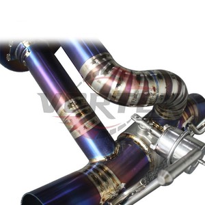 ท่อไอเสีย Vortex Titanium Blue Valved สำหรับ Ferrari 488 GTB 3.9T พร้อมท่อเก็บเสียงตรงกลางแบบ Pie-Cut และปลายท่อแบบ Burnt Tailpipes Assembly - Product Image 6