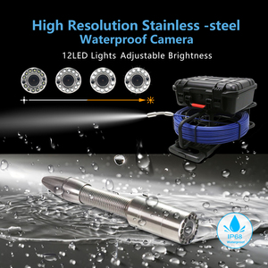 Caméra d'inspection de canalisation 10,1'' IPS avec vision nocturne, capteur CMOS, zoom 5X, <span class=keywords><strong>image</strong></span> 1080P, localisateur 512 Hz 80M, objectif 3,6 mm, carte SD, H.264, garantie 1 an - Product Image 5