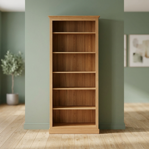 Armoire de rangement minimaliste en bois de teck à étagères ouvertes pour documents et encyclopédies - Product Image 3