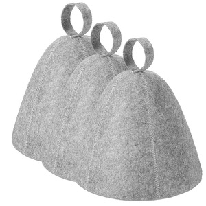 Modern Minimalist Grey <b>Felt</b> Sauna Cap Nordic Style Spa & Wellness Headwear High Absorbent Sauna Hat for Home Use - Product Image 1