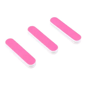 Custom Logo Disposable Pink Fluorescence Flower Emery Board 100/180 Grit Nail Files