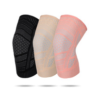 Genouillères de sport tricotées, compression élastique, respirantes, en nylon, pour le basketball, la course à pied, le volley-ball, l'entraînement