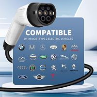 Câble de charge pour véhicule électrique de type 2 jaune, fabriqué en usine, 16A 32A, longueur 5m, câble de charge pour voiture électrique, TPU cuivre, étanche IP55