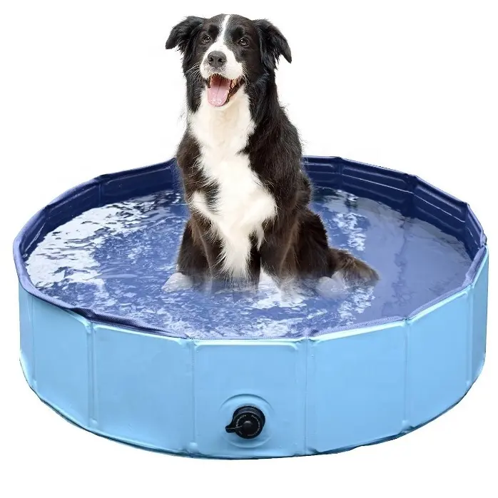 2022 Sommer Faltbares Hunde haustier bad PVC Zusammen klappbare Hunde pools Faltbares Haustier becken Badewanne Plans ch becken für Hunde Katzen