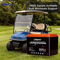 Batterie LFP au phosphate de fer et de lithium 12,8 V 200 Ah à décharge profonde pour camping-car, chariot de golf, marine, camping, solaire avec connecteur Anderson