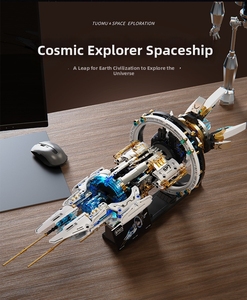 Modellino di Navicella <span class=keywords><strong>Spaziale</strong></span> Elettrica, Blocchi da Costruzione, Giocattolo Educativo per Bambini, Regalo per Adolescenti - Product Image 6