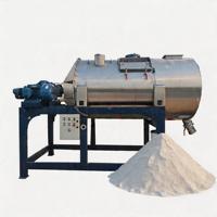 Mélangeur à ruban automatique en acier inoxydable haute capacité pour le mélange de sel et de produits chimiques en vrac, 1000L, horizontal, type O, contrôlé par PLC, CE
