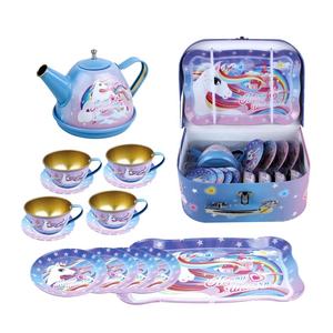 Kits d'ustensiles à thé de simulation amusants, vaisselle pour petites filles, jeu de simulation de <span class=keywords><strong>cuisine</strong></span>, tasse à thé pour enfants, ensemble de jeu de maison avec boîte cadeau - Product Image 1
