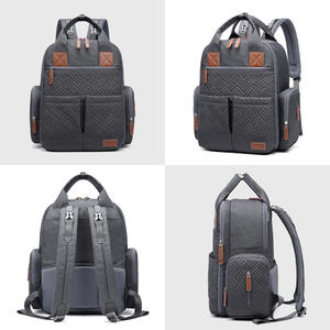 <span class=keywords><strong>Mochila</strong></span> de pañales de bebé de gran capacidad con logotipo personalizado de fábrica, bolso de mujer de gran capacidad, bolsa de trabajo de guardería - Product Image 3