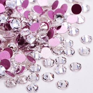 Oleeya Factory Vente en gros 1500 pièces Mélange de 6 tailles Strass en verre cristal à base or rose non thermocollant pour ongles, vêtements et DIY - Product Image 2
