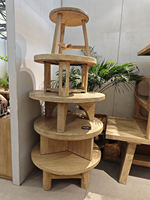 Fabrication de table basse de salon en bois recyclé antique avec plateau en marbre