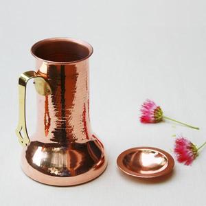Handmade Pure Copper Luxury Jug Pitcher Storage Drinking Water Copper Pitcher With <b>Small</b> Glass & Copper Shot Glass Set of 2 - Product Image 2