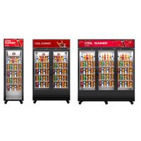 Réfrigérateurs Vitrine pour Boissons, Fournisseur en Gros, Triple Porte avec Écran LED pour Cafétéria Universitaire