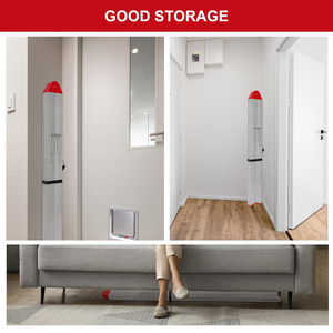 Xách tay Trọng lượng nhẹ nhôm 6 bước có thể gập lại thang 330 lbs công suất chống trượt đạp ráp khung thiết kế hiện đại Nhà công cụ - Product Image 6