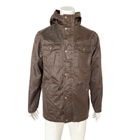 London Vintage coupe-vent classique Parka vestes col en velours côtelé coupe-vent coton ciré vestes et manteaux de travail pour hommes