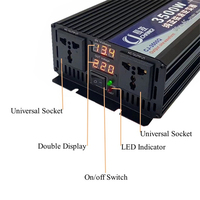 Convertisseur solaire domestique à onde sinusoïdale pure, sortie simple, 4000W/5000W, 12V-48V vers 110V/220V, 50/60Hz, haute puissance