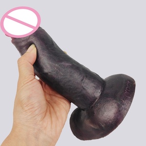 FAAK Black Men Penis Fat Silicon <b>Dildo</b> Artificial Penis for Women with Suction Cup - Product Image 2